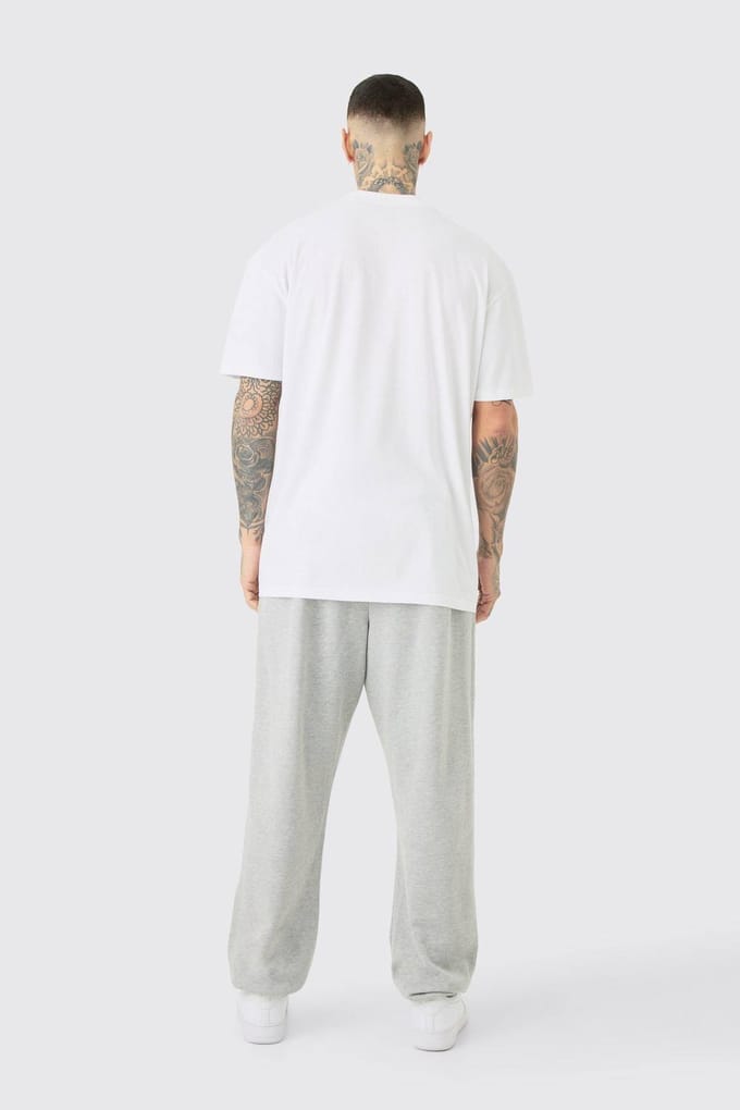 Lang Oversized T-shirt met verlengde hals | White | Size Medium