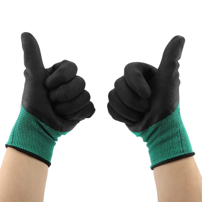 1 Paar Antislip   Slijtvast Arbeids Werk Tuinhandschoenen Hanteerhandschoenen black