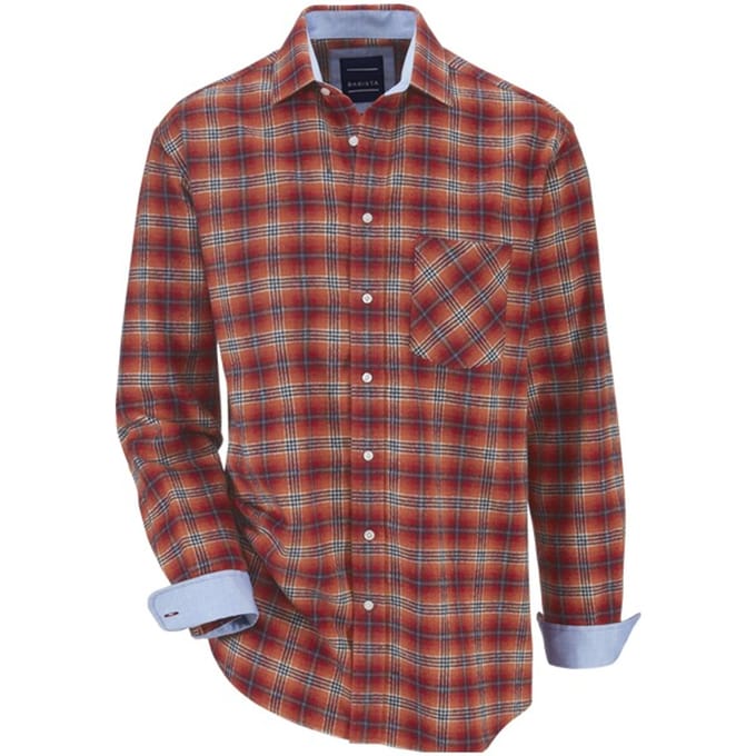 Babista herren Flanellen Overhemd - 39/40 - rood - Plus Size