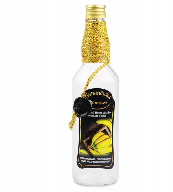 Bimberek - Decoratieve fles - 500ml - Sierkoord - Bananasmaak