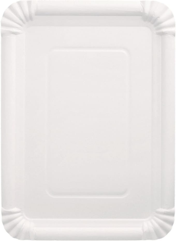 1x 250 Borden karton pure hoekig 215 cm x 29 cm wit