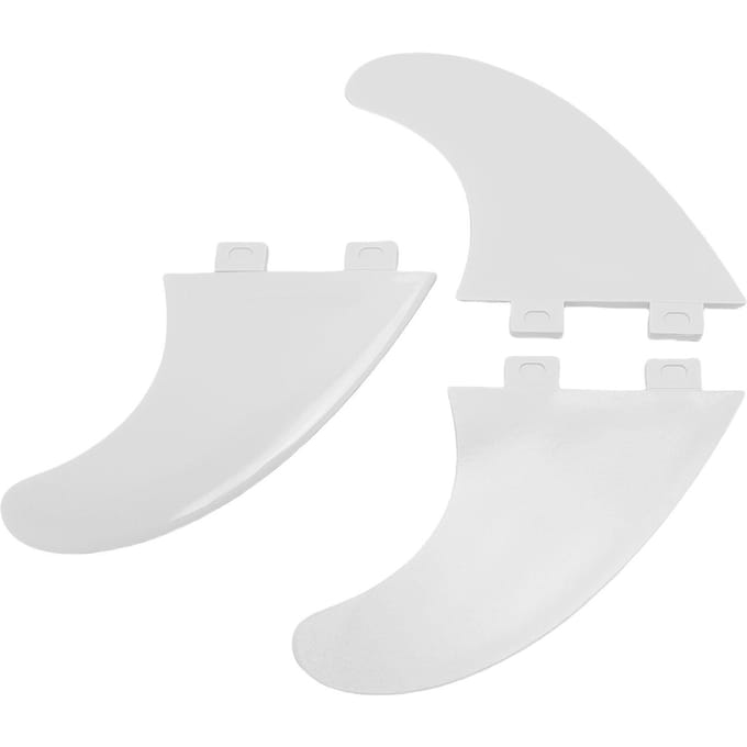 3 Stuks Surfplank Thruster Vinnen Set PVC Surfvin Links Rechts Midden Surfen Longboard Shortboard Accessoires white