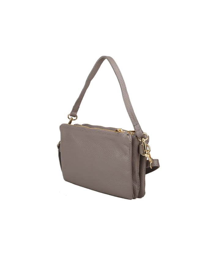 Giulia Monti Schoudertas Grijs Beige