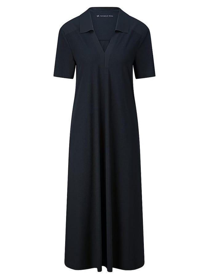 Midijurk met structuurpatroon en omgeslagen kraag model 'JOSEPHINA'