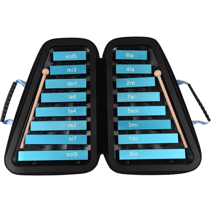 16 toetsen klokkenspel 16 noten aluminium plaat xylofoon vroege educatieve muzikale percussie blue