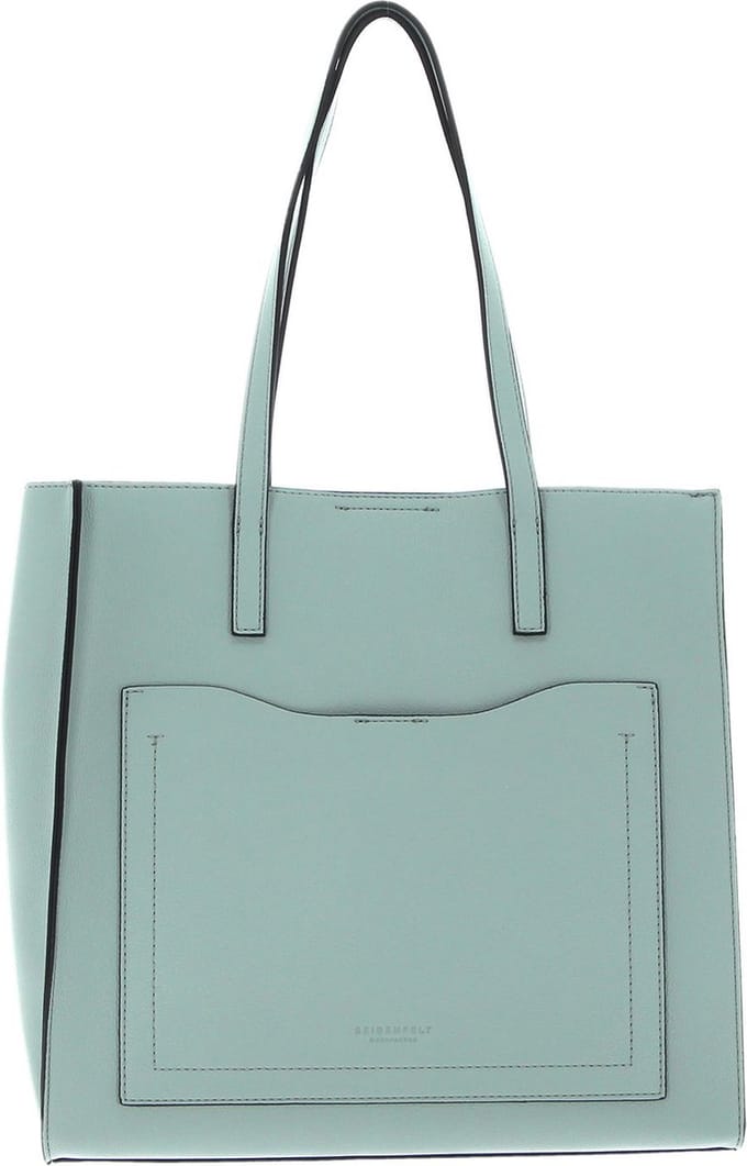 SEIDENFELT MANUFAKTUR Schoudertas Halsa Shopper Minty Blue Mintgroen