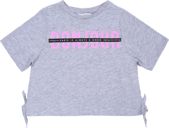 Grijs, kort T-shirt