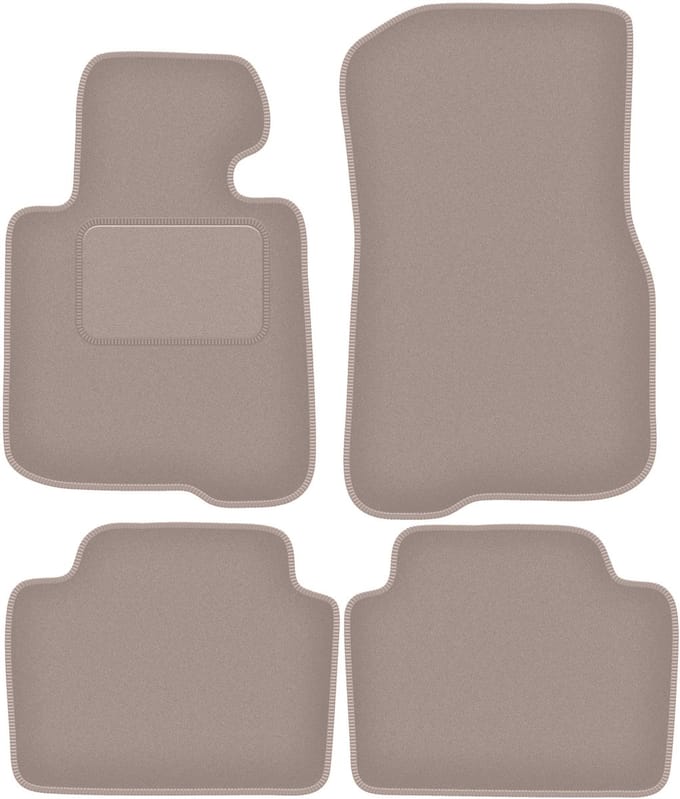 Beige velours vloermatten voor: BMW 4 F36 Gran Coupe (2014-)