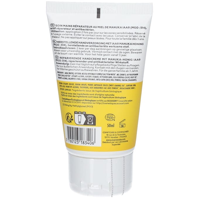 CicaManuka Herstellende Handcrème - 5% Manuka Honing - IAA15+ - 50 ml