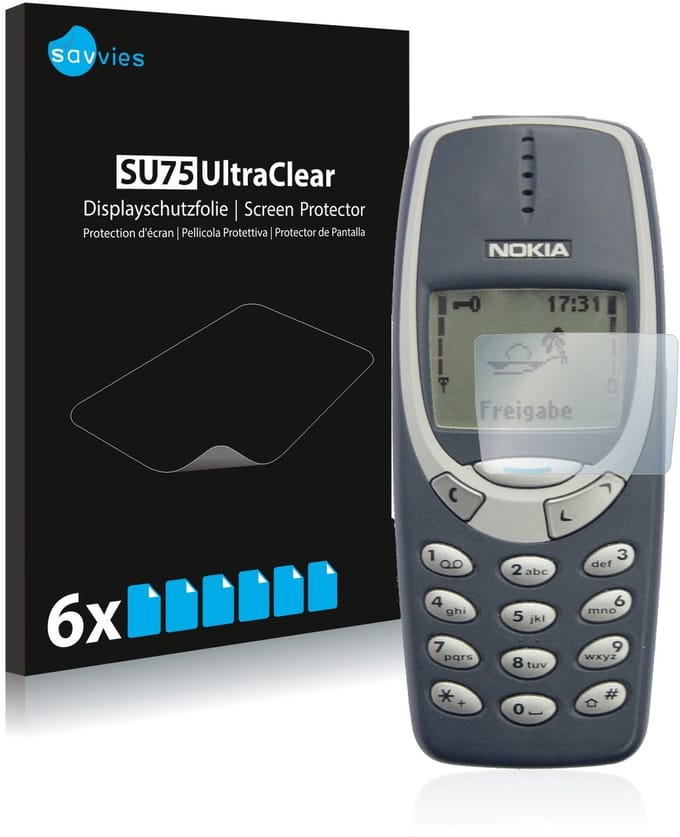 Savvies - Screenprotector voor Nokia 3310 2011 - Folie Beschermfolie transparant 6 Stuks