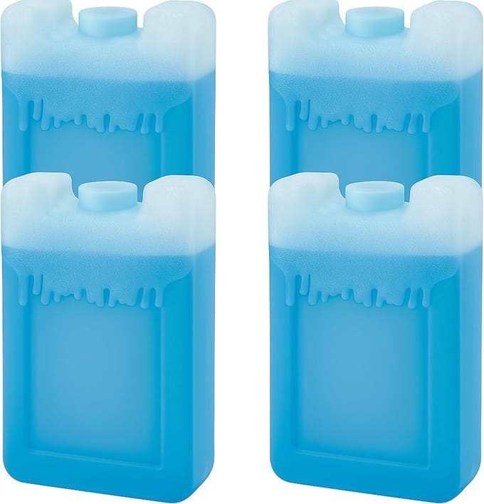 Koelelementen Set - Herbruikbare Accu's - Mobiele Koeling - Lange Koelduur - 10.5 x 7 cm - Blauw