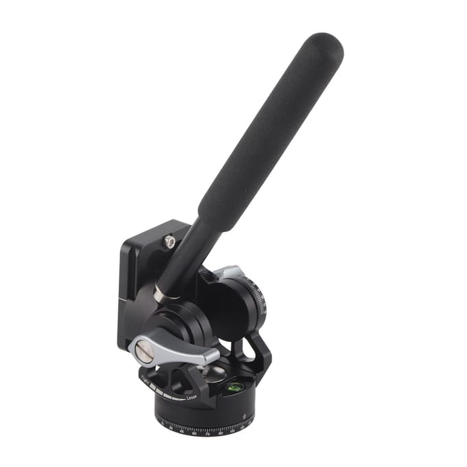 DT 03S SLR Camera Handgreep Hydraulische Statiefkop Aluminiumlegering Waterpas Videokop Draagbare Demping black