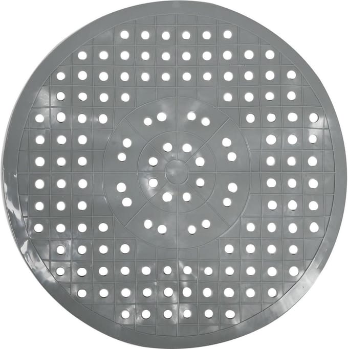 Benson Ronde gootsteenmat - PVC - Beschermend - Grijs - Ø 28 cm