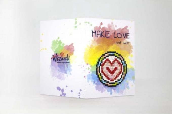 Diamond Paint Card Make Love Not War WC0205