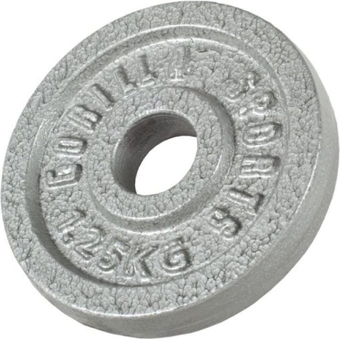 Gorilla Sports Gewichtsschijf - Halterschijf - Gietijzer - 30 mm - 1,25 kg