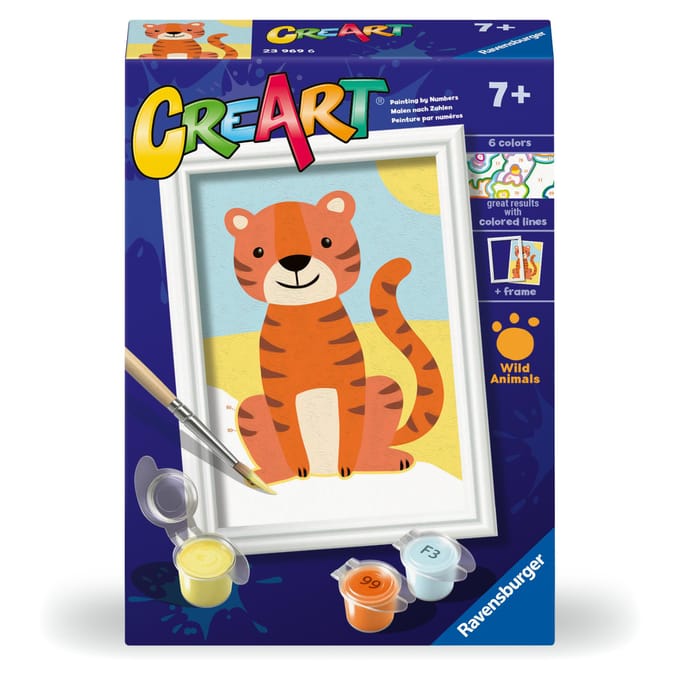 Ravensburger - CreArt - Wild Tiger - Schilderen op Nummer - Vanaf 7 jaar