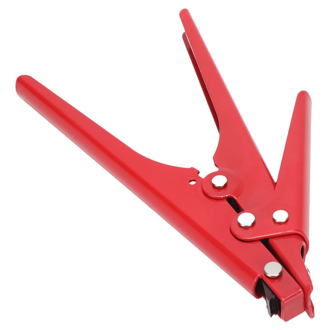 Draagbaar Nylon Kabelbindertool Verstelbare Spanning Plastic Kabelbinder Bevestigings- en Knipgereedschap Rood red