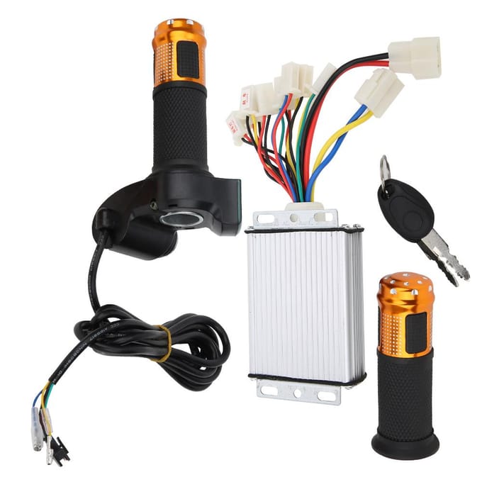 36V 1000W Controller en Universele Gashendel met Scherm Display Set Apparatuur black