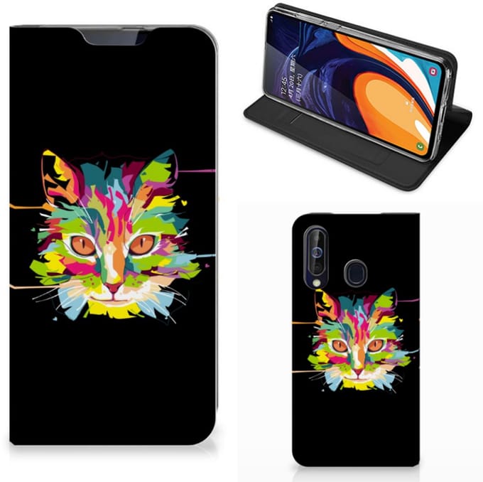 Samsung Galaxy A60 Magnet Case Cat Color