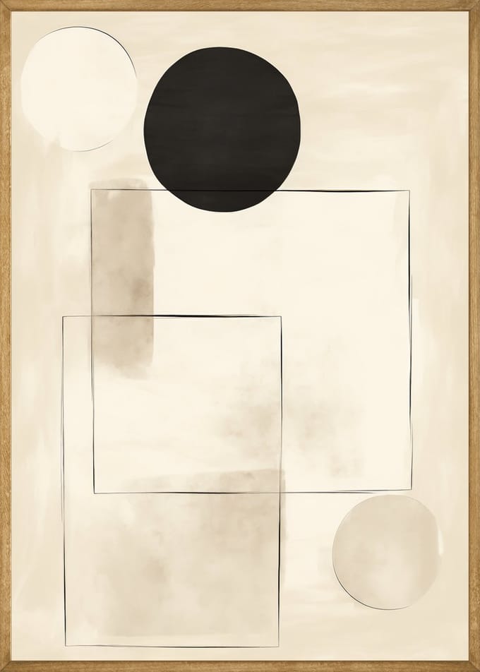 Balance of Shapes Poster - 30x40 cm