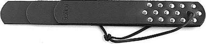 Rouge - Lederen Paddle met Drie Straps - Zwart