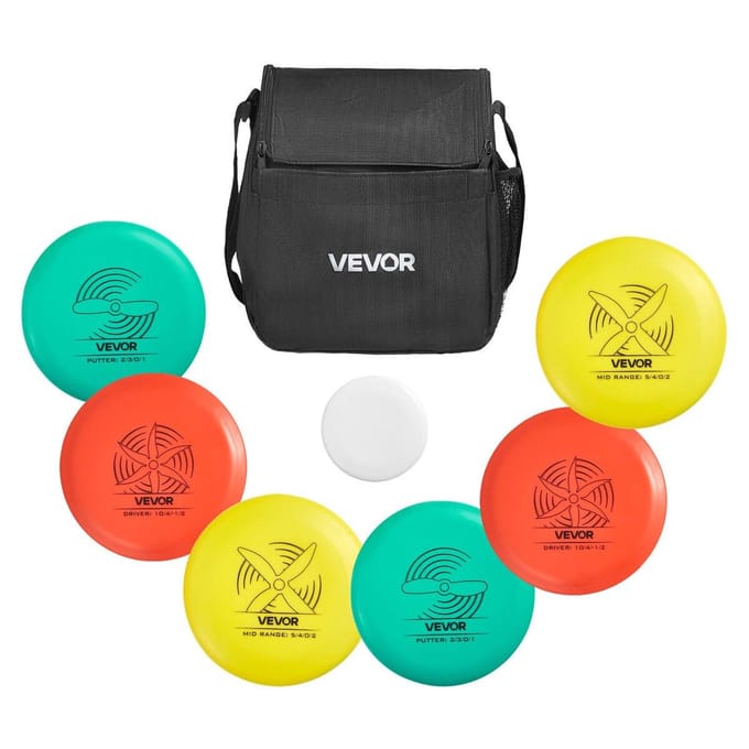 Disc Golf Set, 6 STuks Vliegende Schijven voor Beginners, Disc Golf Starter Set, met Putter, Mid-Range, Driver, Inclusief Mini Marker, Draagbare Rugzak, voor