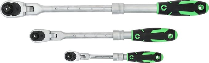 KS Tools 512.0103 COMPETITION Teleskop-Ratschen-Satz,3-tlg 512.0103 Dopsleutelset Vierkant
