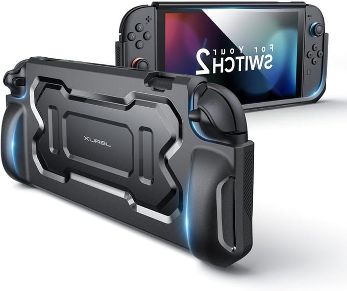 Draagbare TPU Beschermhoes voor Switch 2, Compatibel met JoyCon Controller, Schok- en Krassbestendige Accessoires - Zwart