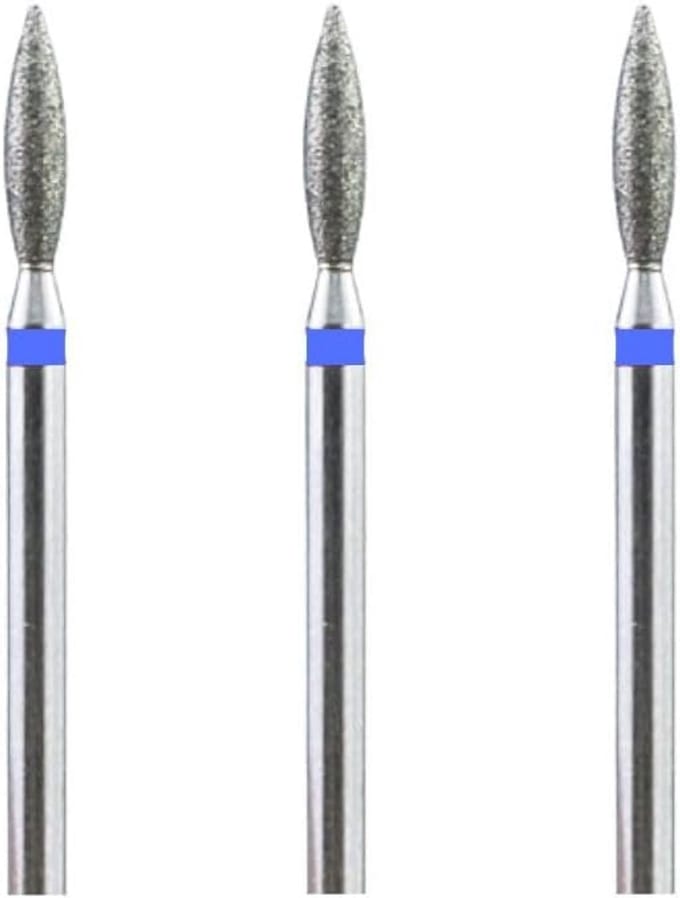Diamant Freesbit Set - Nagelvijl Bits - Nagelcorrectie - Vlamvorm - 3 Stuks - Zilver