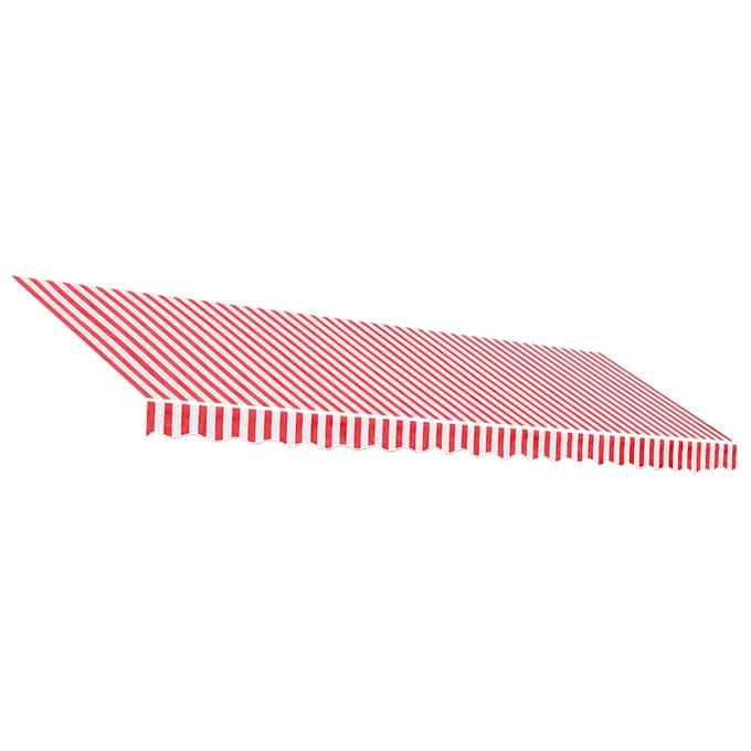 vidaXL - Vervangingsdoek - voor - luifel - 500x350 - cm - polyester - rood - en - wit