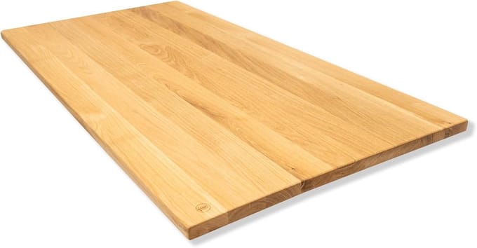 Massief Eiken Bureaublad - Houten Werkblad - Thuiswerken Kantoor - Afgeschuinde Randen - 60x120cm - Eiken