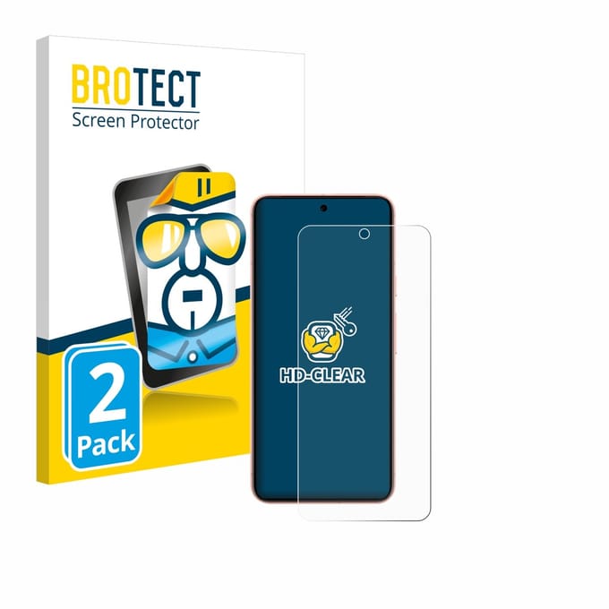 BROTECT - Screenprotector voor Google Pixel 8 (case-friendly) - Folie Beschermfolie transparant 2 Stuks
