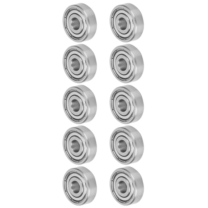 10 Stuks Kogellager Stille Roestvrijstalen Longboard Roller Skating Wiel Accessoires S625Z white