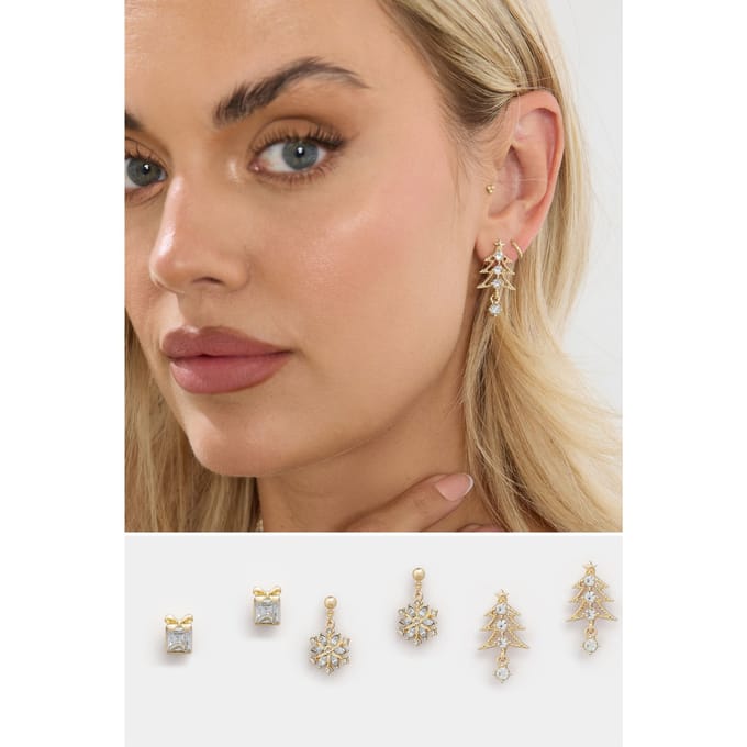 Yours 3Pack Set Gouden Kerstoorbellensize One Size