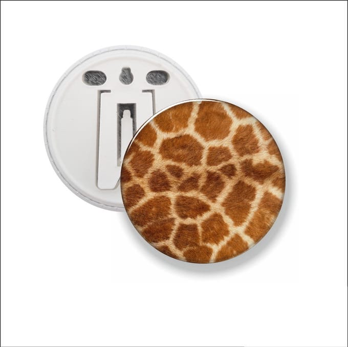 Button Met Clip - Giraffehuid