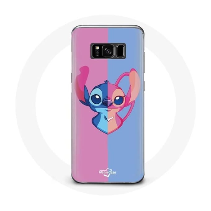 Case voor Samsung Galaxy S8 plus Stitch en engel blauw roze roze