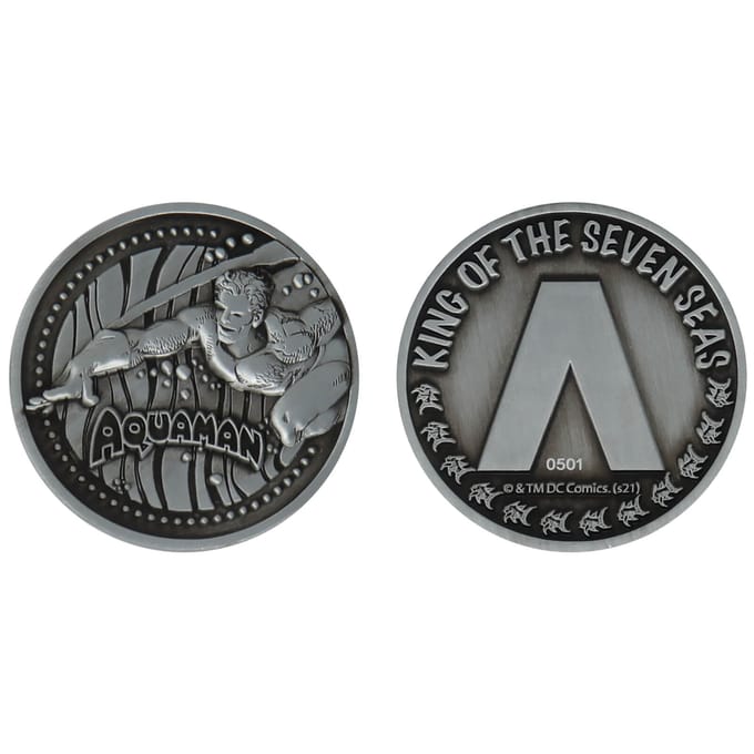 Fanattik Aquaman DC Comics Limited Edition Collectible Coin