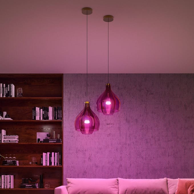 Philips Hue Starter Kit - wit and Color Ambiance - Hue Bridge Pro + E27 - 2 Pack - Zwart