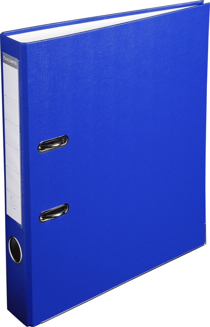 Exacompta 20x Ordner met hefboom in PP /karton - rug van 50mm - A4 - Blauw - 915407B