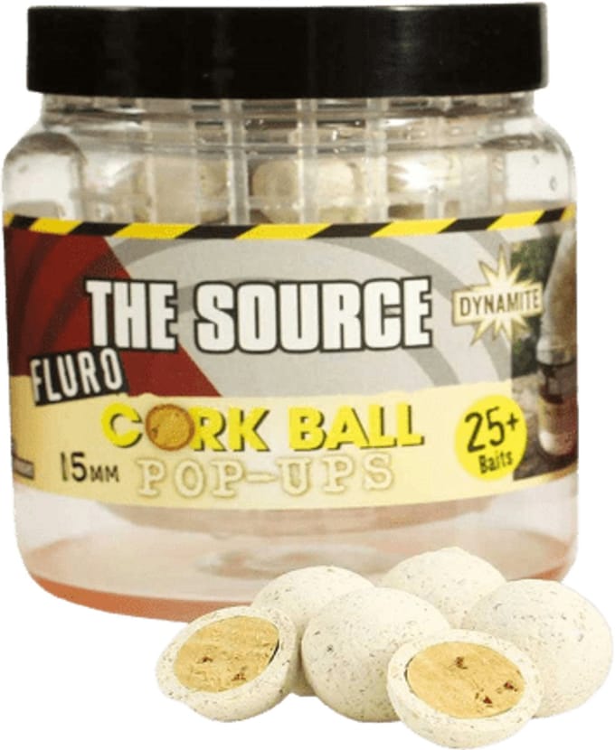 Dynamite Baits The Source Fluro White Corkball Pop-ups 15mm
