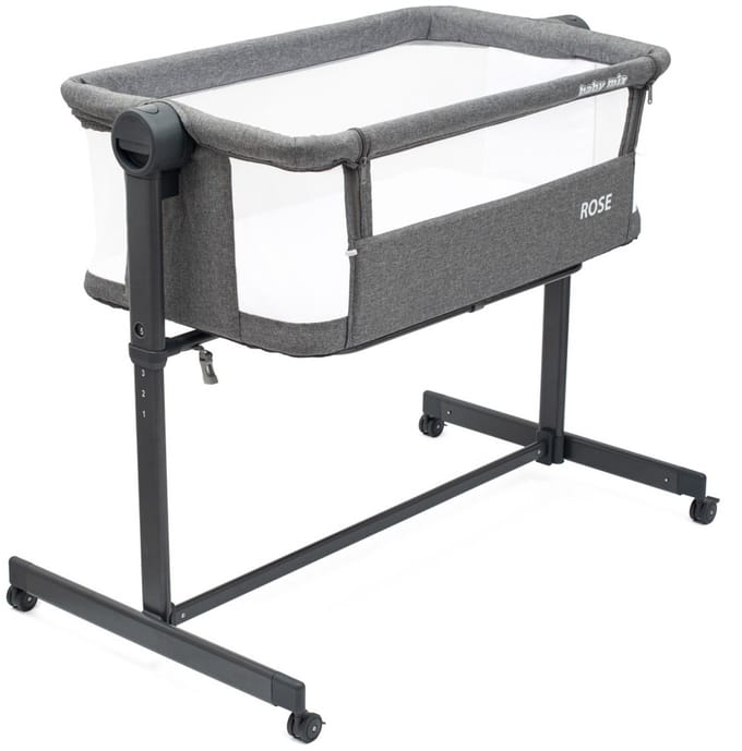 Baby Mix Rose bedsidewieg 84x52 cm grijs - Aanschuifwieg