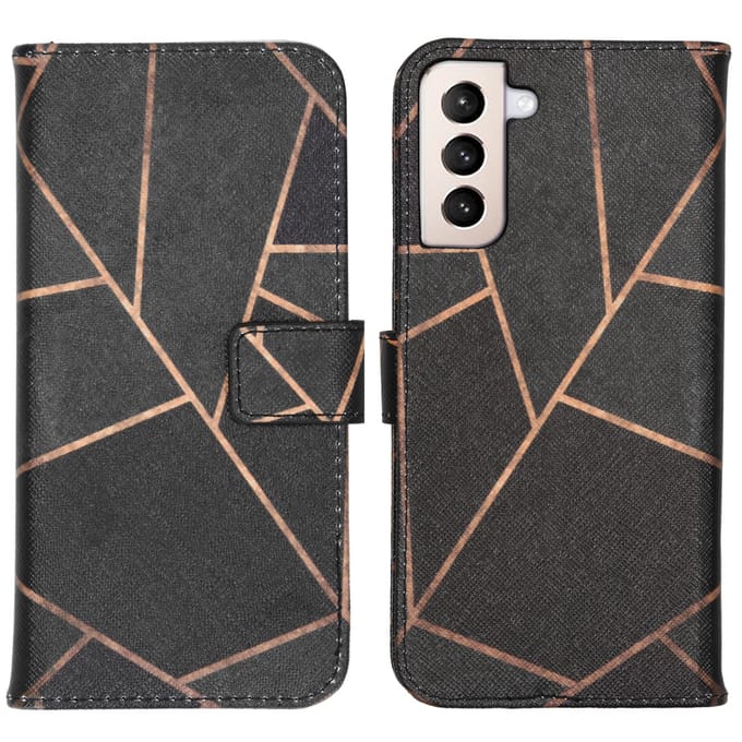 imoshion Design Softcase Bookcase voor de Samsung Galaxy S21 Plus - Black Graphic