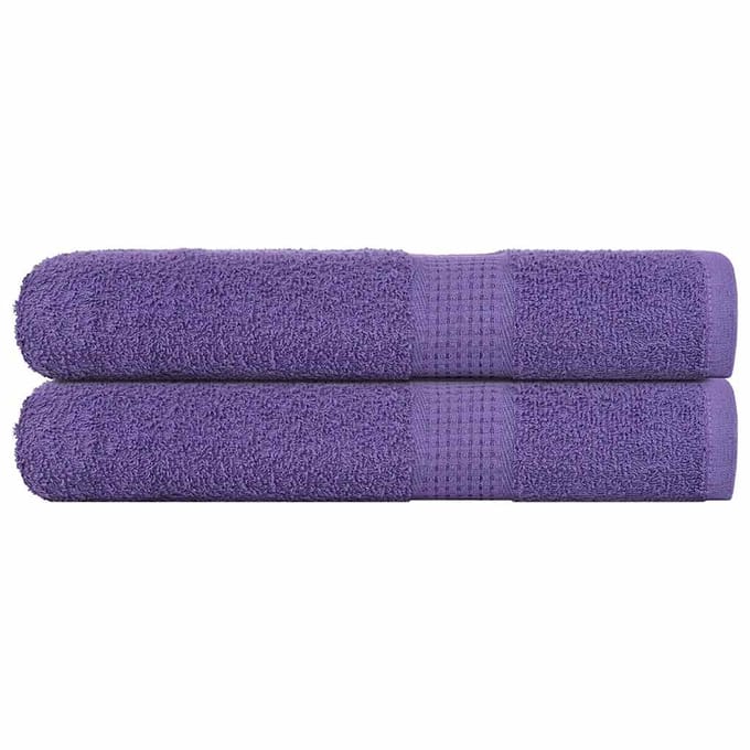 vidaXL - Handdoeken - FROGN - 2 - st - 100x200 - cm - 360 - g/m² - paars