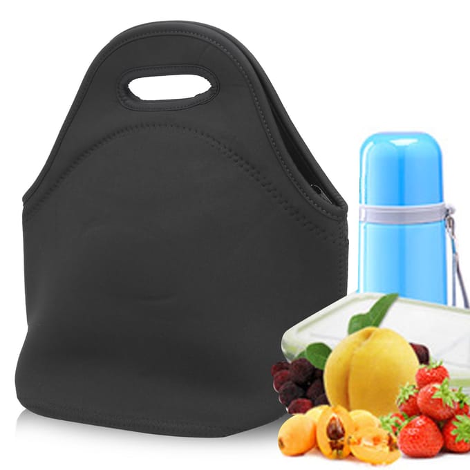 Geïsoleerde Thermische Lunchtas Waterdichte Neopreen Lunchbox Handtas voor Picknick Camping gray