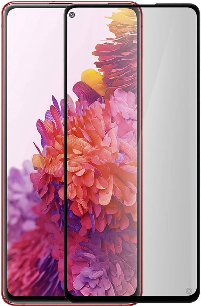 Force Case, Tempered Glass Screenprotector Geschikt voor Samsung S20 FE, Zwart