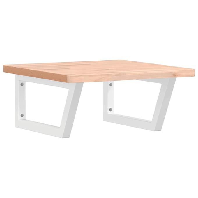 vidaXL - Badkamer - wandschap - staal - en - massief - beukenhout