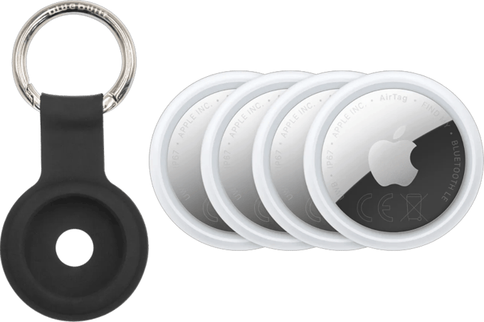Apple AirTag 2 (4-Pack) + BlueBuilt Apple AirTag Sleutelhanger