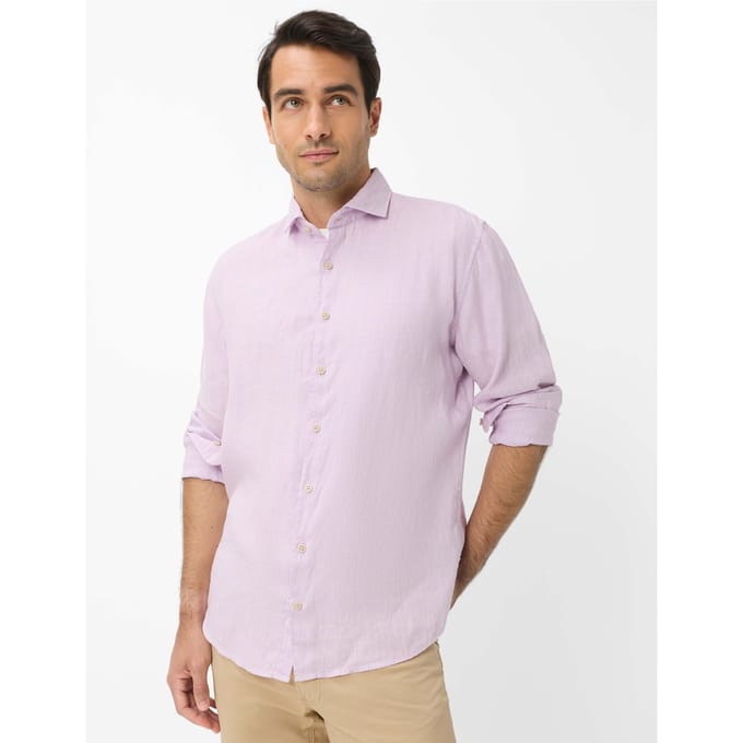 Brax Heren Overhemd  Style HAROLD violet, roze, maat L