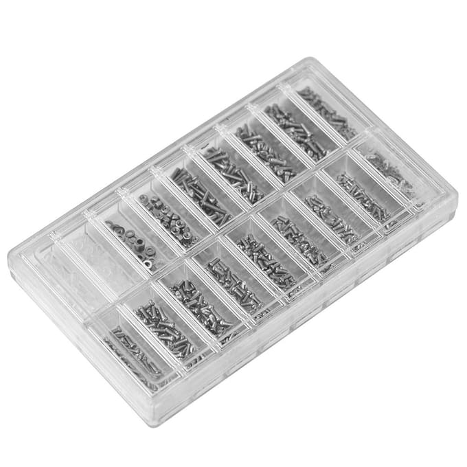 1000 stuks Micro Bril Zonnebril Bril Mini Schroeven Moer Reparatie Horloge gray