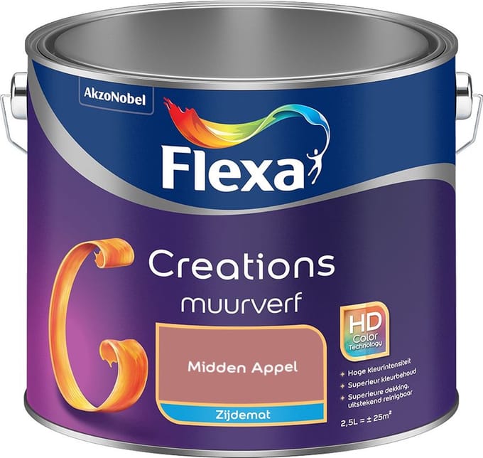 Flexa - Creations Muurverf Zijdemat - Midden Appel - Mengverf - 2,5 L